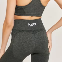 MP Curve Fietsshort Met Hoge Taille Voor Dames - Carbongrijs Gemêleerd -Myprotein 13121369 1334911999318432