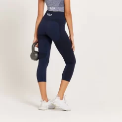 MP Curve Driekwartlegging Met Hoge Taille Voor Dames - Galaxy Blauw Gemêleerd -Myprotein 13121457 1424915096167600