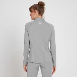 MP Velocity Shirt Met Kwartrits Voor Dames - Stormgrijs 12 MP Velocity Shirt Met Kwartrits Voor Dames - Stormgrijs -Myprotein 13122645 1084911984986118