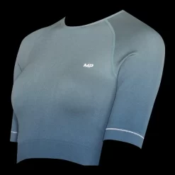 MP Velocity Ultra Naadloze Croptop Voor Dames - Steenblauw -Myprotein 13122757 5534914609909147