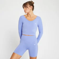 MP Composure Naadloze Croptop Met Lange Mouwen Voor Dames - Krijtpaars