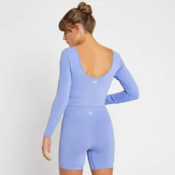 MP Composure Naadloze Croptop Met Lange Mouwen Voor Dames - Krijtpaars -Myprotein 13125929 4854954755843021