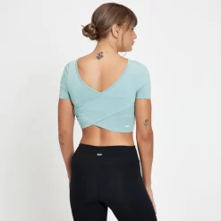 MP Composure Croptop Met Korte Mouwen Voor Dames - IJsblauw -Myprotein 13126209 1374994424601152