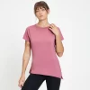 MP Composure Asymmetrisch Shirt Met Korte Mouwen Voor Dames - Mauve -Myprotein 13126241 1204994422948077