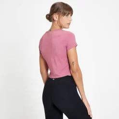 MP Composure Kort T-shirt Met Gedraaide Voorkant Voor Dames - Mauve -Myprotein 13139095 1134994423401677