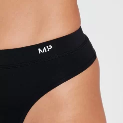 MP Women's Cotton Thong - Black -Myprotein 13149417 1384911983730573