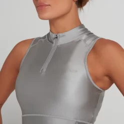 Limited Edition MP Engage Cropped Sporthemd Met Kwartrits Voor Dames - Stormgrijs -Myprotein 13157163 1764969292675631