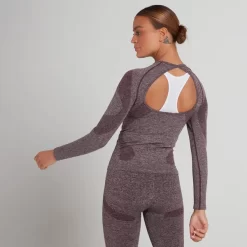 MP Dynamic Training Naadloos Shirt Met Lange Mouwen Voor Dames - Portrood -Myprotein 13158356 1974969294111977