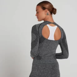 MP Dynamic Training Naadloos Shirt Met Lange Mouwen Voor Dames - Verwassen Zwart -Myprotein 13158364 1284969292679150