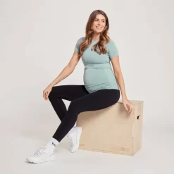 MP Naadloos Zwangerschapsshirt Met Korte Mouwen - IJsblauw -Myprotein 13170124 1934942553784759