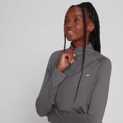 MP Velocity Shirt Met Kwartrits Voor Dames - Kiezelgrijs 9 MP Velocity Shirt Met Kwartrits Voor Dames - Kiezelgrijs -Myprotein 13465195 2104971368820024