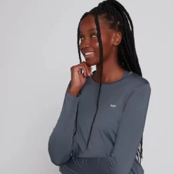 MP Velocity T-shirt Met Lange Mouwen Voor Dames - Schaduwblauw -Myprotein 13465322 6104971370290933