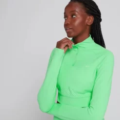 MP Power Ultra Cropped Shirt Met Kwartrits Voor Dames - Mintgroen -Myprotein 13466694 1284971371196819