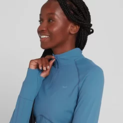 MP Power Ultra Cropped Shirt Met Kwartrits Voor Dames - Maanlichtblauw -Myprotein 13466702 1494971371408775