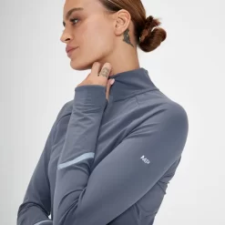 MP Velocity Ultra Reflecterend Shirt Met Kwartrits Voor Dames - Schaduwblauw -Myprotein 13466922 9154980924103890