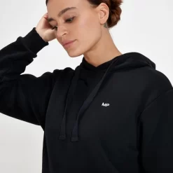 MP Women's Essentials Hoodie With Kangaroo Pocket - Black -Myprotein 13528333 1234980933495930
