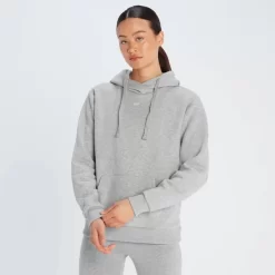 MP Essentials Hoodie Met Kangoeroezak Voor Dames - Grijs Gemêleerd