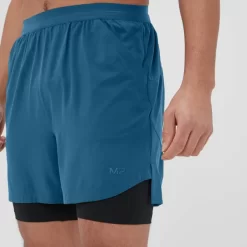 MP Composure 2-in-1 Short Met Binnenbeenlengte Van 13 Cm Voor Heren - Groenblauw -Myprotein 13764530 1295044407611460