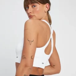 MP Women's Shape Seamless Cross Strap Sports Bra - White -Myprotein 13801867 4005026084687386