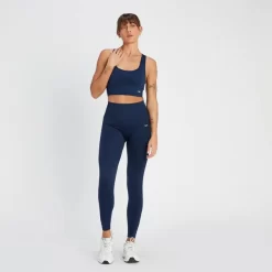 MP Women's Shape Seamless Cross Strap Sports Bra - Navy -Myprotein 13801875 9115026084736583
