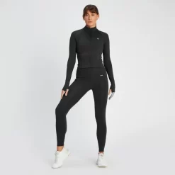 MP Tempo Ultra Cropped Damesjack - Zwart -Myprotein 13808065 5505026082129394