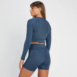 MP Tempo Omkeerbare Croptop Met Lange Mouwen Voor Dames - Donkergrijs -Myprotein 13808928 1505026082716785