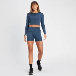 MP Tempo Omkeerbare Croptop Met Lange Mouwen Voor Dames - Donkergrijs -Myprotein 13808928 2125026082674014