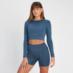 MP Tempo Omkeerbare Croptop Met Lange Mouwen Voor Dames - Donkergrijs -Myprotein 13808928 5455026082633538