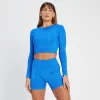 MP Tempo Omkeerbare Croptop Met Lange Mouwen Voor Dames - Elektrisch Blauw -Myprotein 13808936 9635026084593639