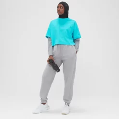 MP Adapt Cropped T-shirt Voor Dames - Felturkoois -Myprotein 13809298 1825029449027711