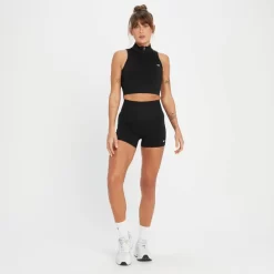 MP Tempo Ton-sur-ton Naadloos Hemd Voor Dames - Zwart -Myprotein 13827702 1685009401267395