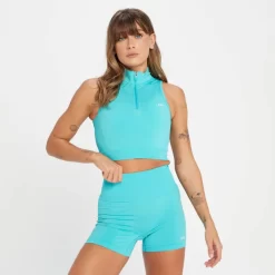 MP Tempo Ton-sur-ton Naadloos Hemd Voor Dames - Felturkoois