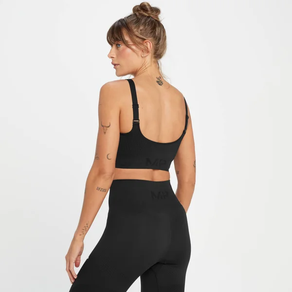 MP Tempo Ton-sur-ton Naadloze Sportbeha - Zwart 4 MP Tempo Ton-sur-ton Naadloze Sportbeha - Zwart - Afbeelding 2