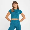 MP Tempo Wave Naadloze Croptop Voor Dames - Groenblauw -Myprotein 13827931 5065009217748989