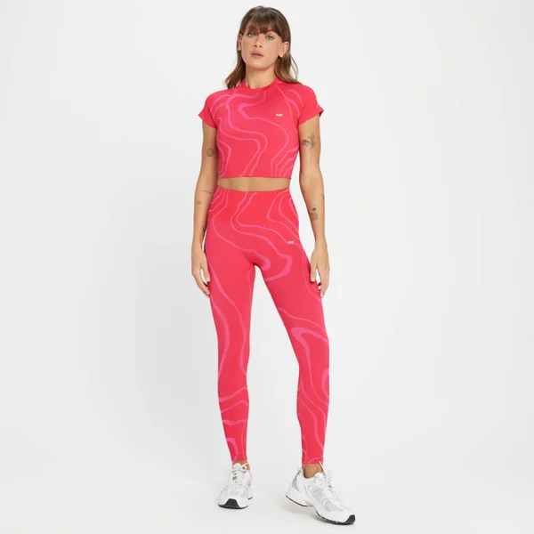 MP Tempo Wave Naadloze Croptop Voor Dames - Rougerood 6 MP Tempo Wave Naadloze Croptop Voor Dames - Rougerood - Afbeelding 4