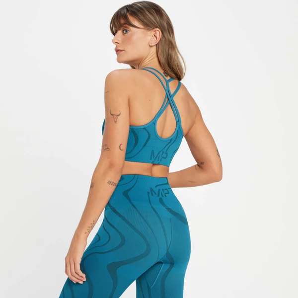 MP Tempo Wave Naadloze Sportbeha - Groenblauw 4 MP Tempo Wave Naadloze Sportbeha - Groenblauw - Afbeelding 2