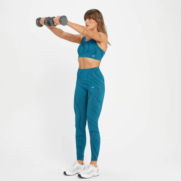 MP Tempo Wave Naadloze Sportbeha - Groenblauw 6 MP Tempo Wave Naadloze Sportbeha - Groenblauw - Afbeelding 4