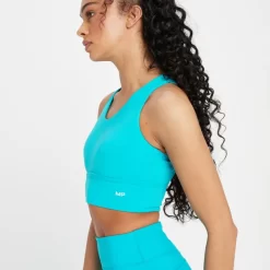 MP Women's Power Langelijn Sport Beha - Laguneblauw -Myprotein 13838249 7275008106218167