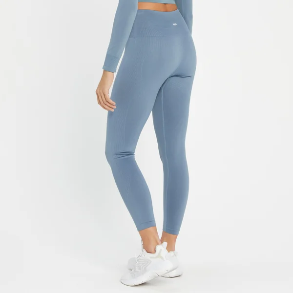 MP Shape Naadloze 7/8 Legging Voor Dames - Kiezelblauw 4 MP Shape Naadloze 7/8 Legging Voor Dames - Kiezelblauw - Afbeelding 2