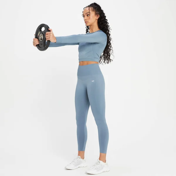 MP Shape Naadloze 7/8 Legging Voor Dames - Kiezelblauw 6 MP Shape Naadloze 7/8 Legging Voor Dames - Kiezelblauw - Afbeelding 4