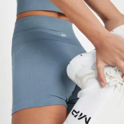 MP Shape Naadloze Bootyshort Voor Dames - Kiezelblauw -Myprotein 13838457 4485008100888979