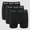 MP Gekleurde Boxershorts Voor Heren Met Logo (3-delig) Zwart/Rookblauw/Kiezelblauw/Schemergrijs -Myprotein 13844080 6655020345842285