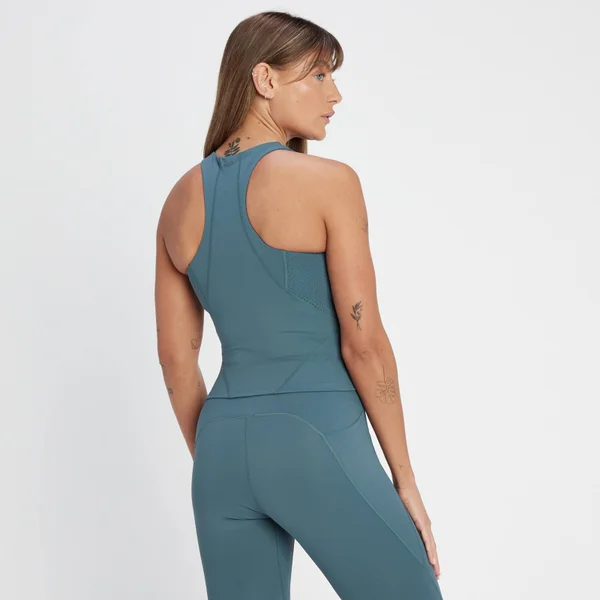 MP Women's Tempo Ultra Cropped Vest - Smoke Blue 4 MP Women's Tempo Ultra Cropped Vest - Smoke Blue - Afbeelding 2