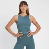 MP Women's Tempo Ultra Cropped Vest - Smoke Blue 2 MP Women's Tempo Ultra Cropped Vest - Smoke Blue -Myprotein 14006956 3595029961080242