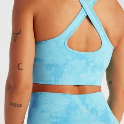 MP Shape Naadloze Sportbeha - Blauwe Tie-dye -Myprotein 14009008 1695056652273664