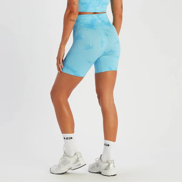 MP Shape Naadloze Fietsshort Voor Dames - Blauwe Tie-dye 4 MP Shape Naadloze Fietsshort Voor Dames - Blauwe Tie-dye - Afbeelding 2