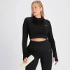 MP Tempo Croptop Van Ribstof Met Kwartrits Voor Dames - Zwart -Myprotein 14021501 7355068022887974