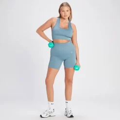 MP Tempo Naadloze Short Van Ribstof Voor Dames - Grafeenblauw -Myprotein 14021565 2015068020652938