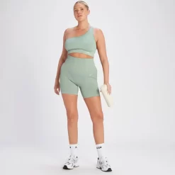 MP Tempo Naadloze Asymetrische Beha Van Ribstof - Saliegroen 8 MP Tempo Naadloze Asymetrische Beha Van Ribstof - Saliegroen -Myprotein 14021589 7095068020965262