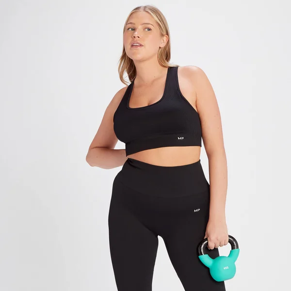 MP Tempo Naadloze Beha Van Ribstof - Zwart 3 MP Tempo Naadloze Beha Van Ribstof - Zwart